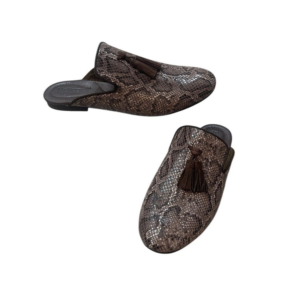 Born Python Animal Print with Leather Tassel Slip On Comfort Shoes Womens size 8